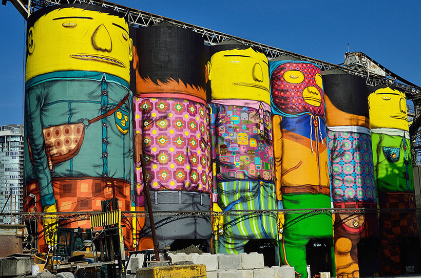 Блог - Как близнецы Os Gemeos раскрасили индустриальный бункер Ванкувера Как близнецы Os Gemeos раскрасили индустриальный бункер Ванкувера