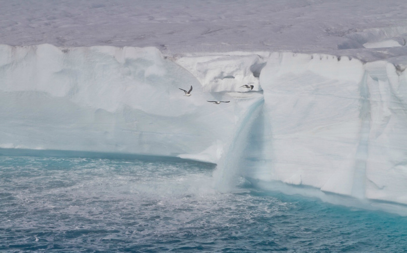 Блог - Огромные водопады в ледниках заповедника Свальбард Огромные водопады в ледниках заповедника Свальбард