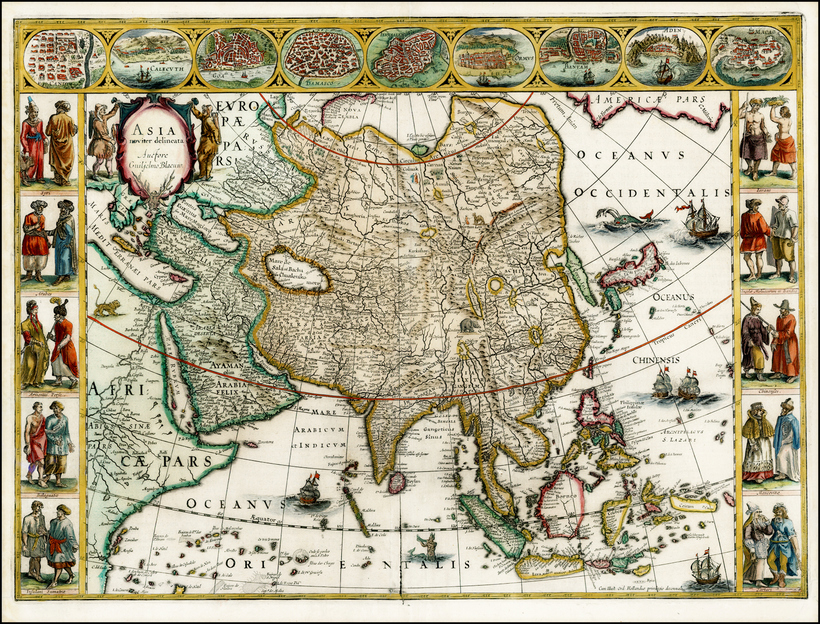 «Карта Азии», 1640 год «Карта Азии», 1640 год