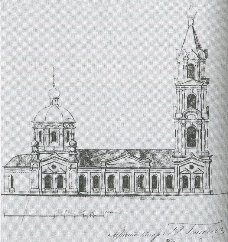 Проект перестройки церкви Благовещения. 1880 г. Проект перестройки церкви Благовещения. 1880 г.