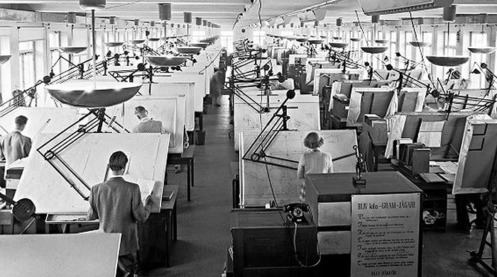 Блог - 19 винтажных фото о том, как работали люди до того, как появился AutoCAD 19 винтажных фото о том, как работали люди до того, как появился AutoCAD