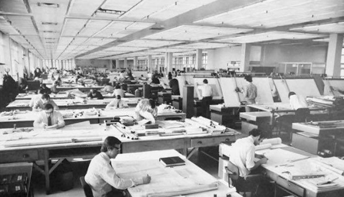 Блог - 19 винтажных фото о том, как работали люди до того, как появился AutoCAD 19 винтажных фото о том, как работали люди до того, как появился AutoCAD