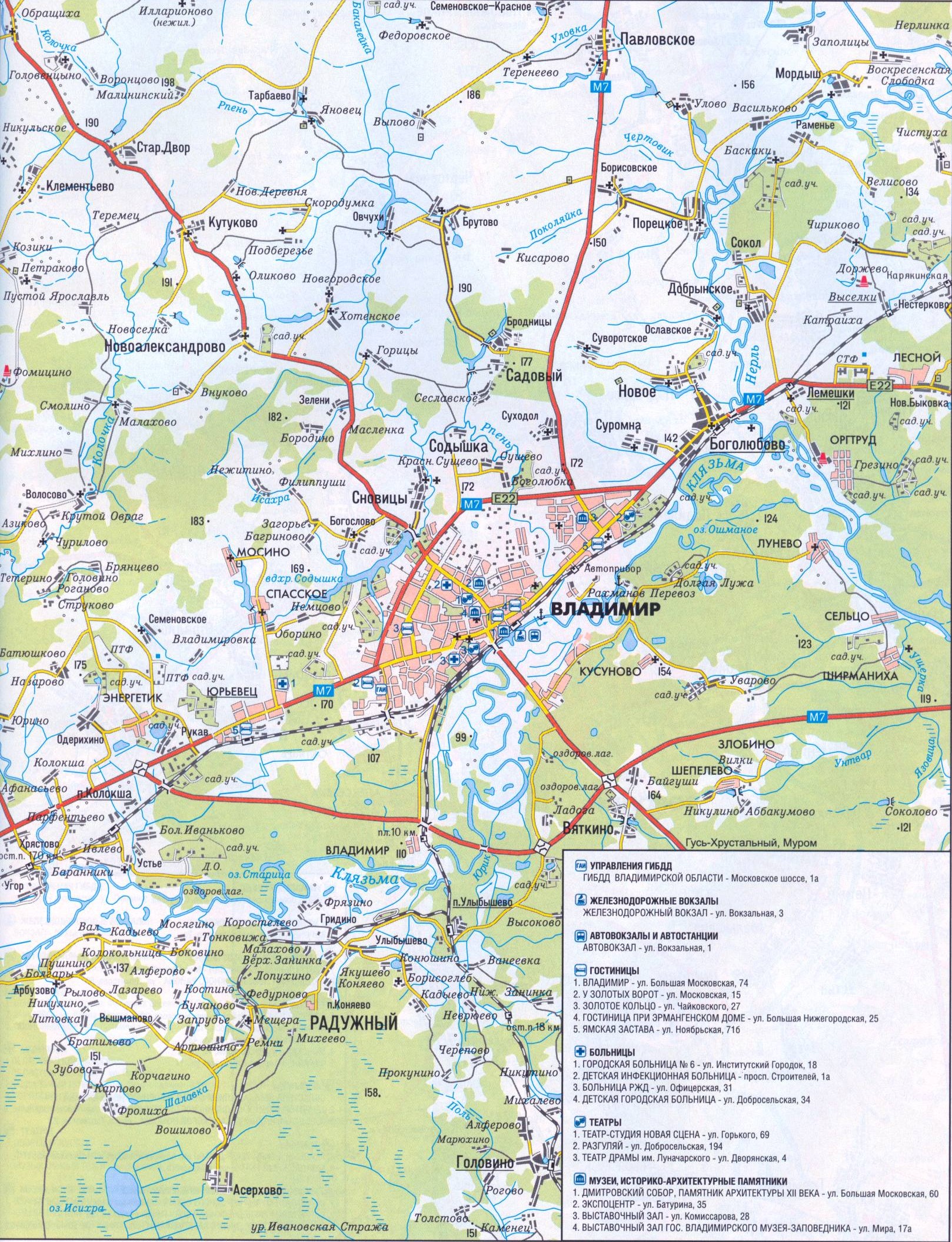 Карта дорог владимирской