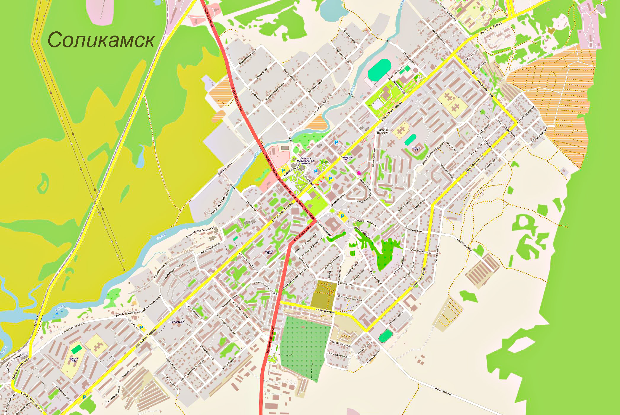 Карта Боровска Соликамск. Карта г. Соликамск Пермский край. Карта березники с улицами и домами