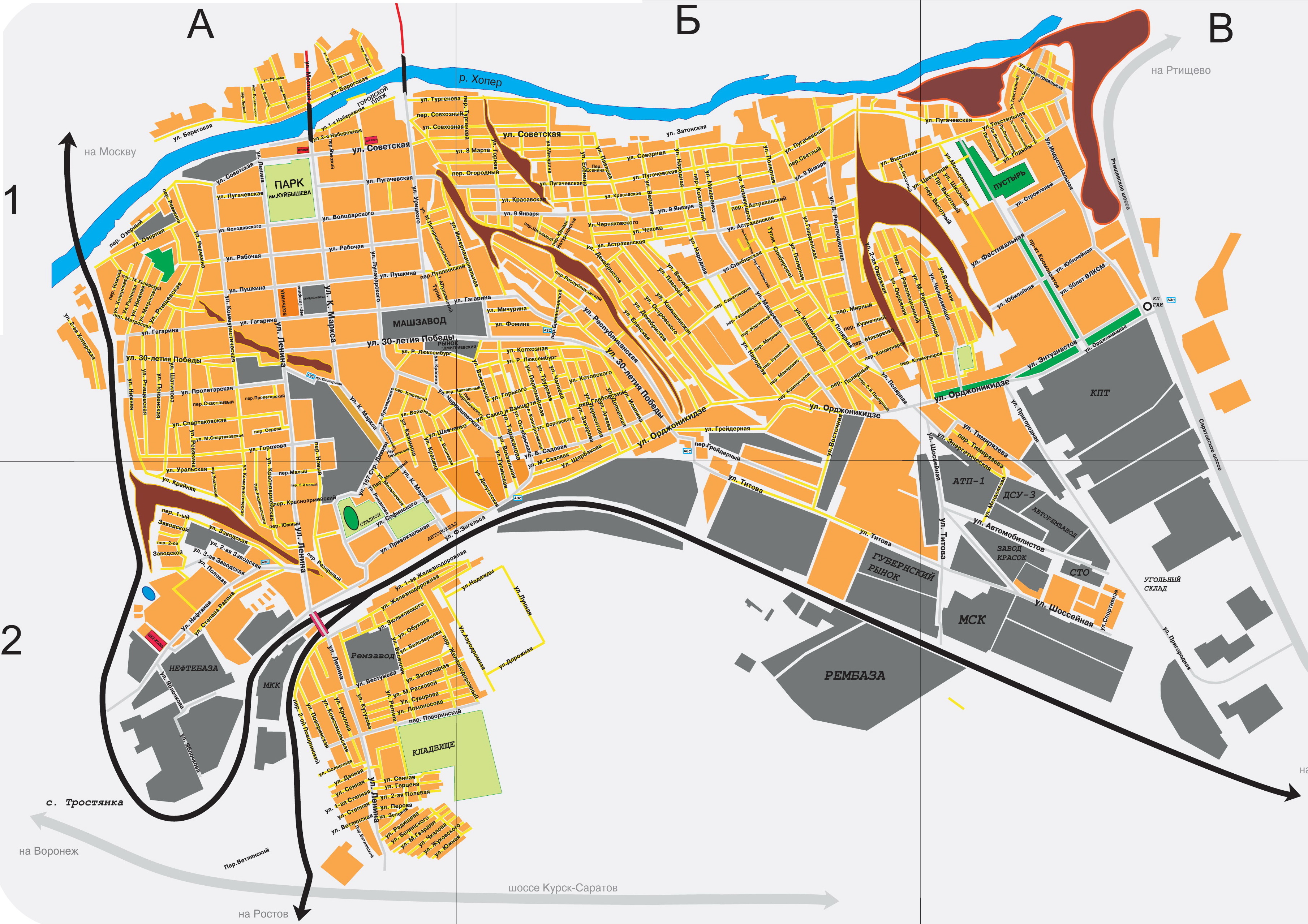 Карта города балашова