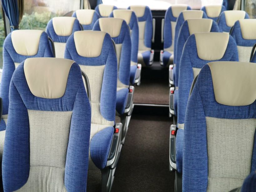 Автобус компании FlixBus (вид изнутри)