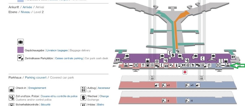 Схема терминалов Евро-аэропорта Базель