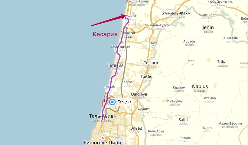 Кесария на карте. Город Кесария в Израиле на карте. Город Герцлия в Израиле на карте. Карта Израиля г .Ришон.