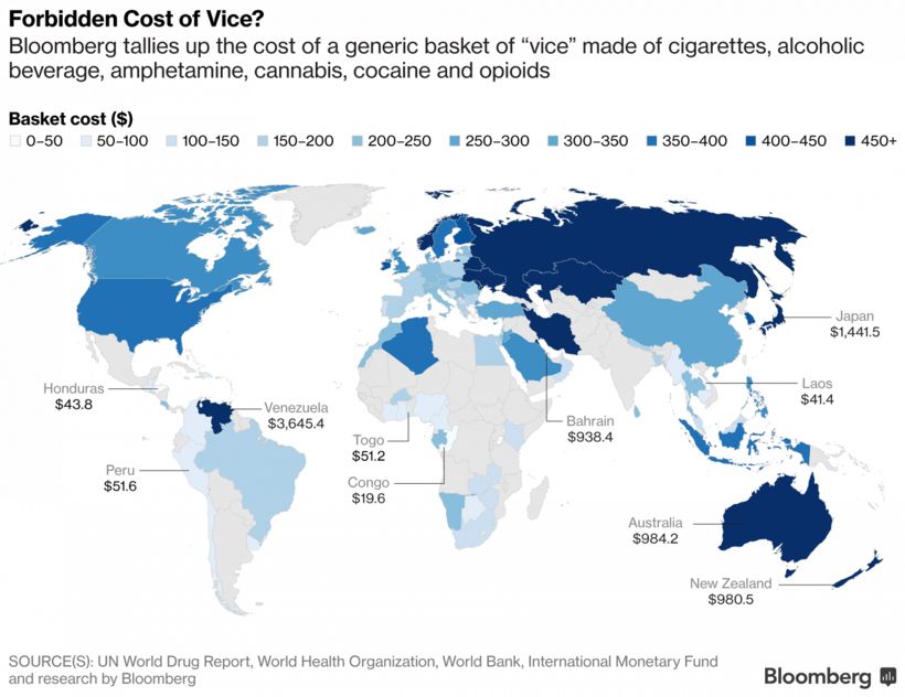 Составлен список стран, где самый дешевый алкоголь и табачные изделия