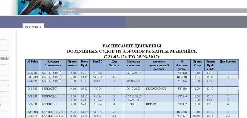 Авиабилеты ханты мансийск тюмень расписание цены билет на самолет дубай москва цена билета