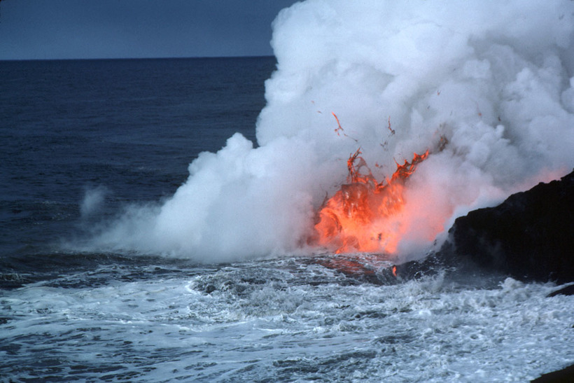 Volcano in the ocean