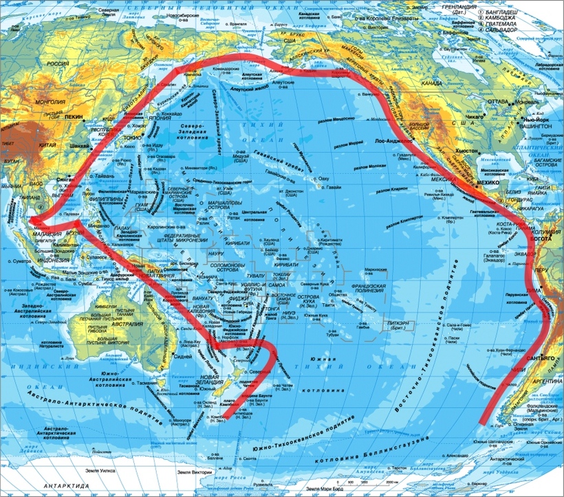 Юго восточный тихий океан. Карта Тихого океана с морями заливами и проливами. Восточно Тихоокеанское поднятие на карте. Заливы и проливы Тихого океана на карте.
