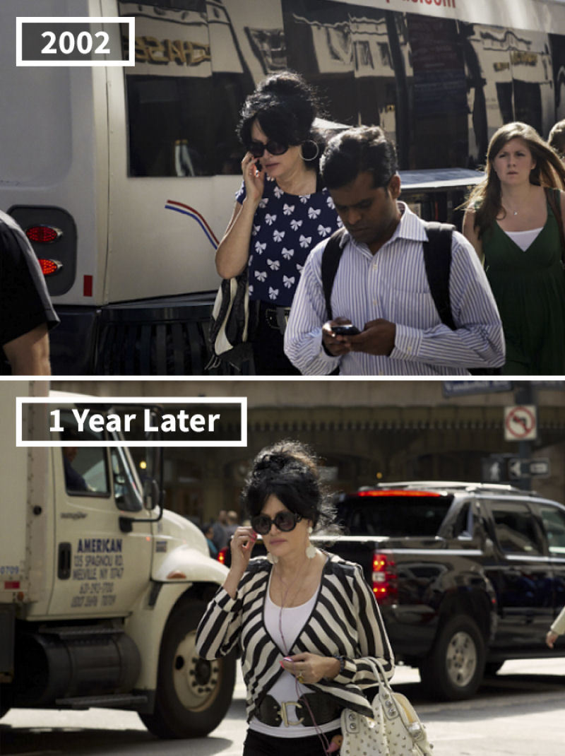 Датский фотограф 9 лет снимал одних и тех же людей по дороге на работу в Нью-Йорке 