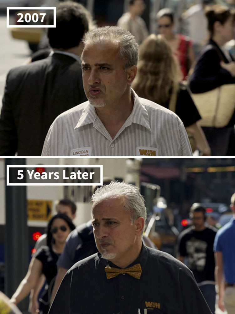Датский фотограф 9 лет снимал одних и тех же людей по дороге на работу в Нью-Йорке 