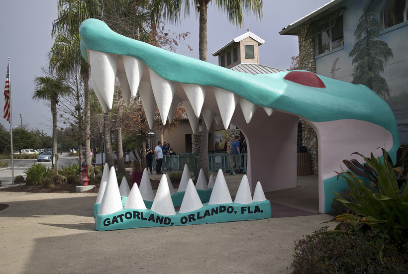 Вот такой вод вход в Gatorland