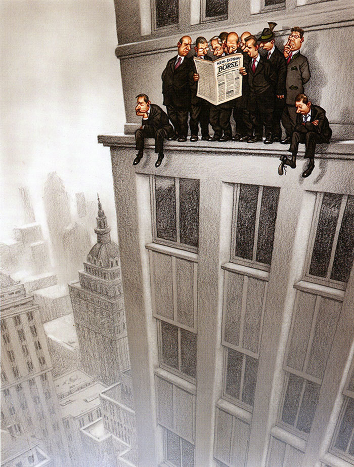 30 брутальных и честных иллюстраций Герхарда Хадерера о современном обществе 