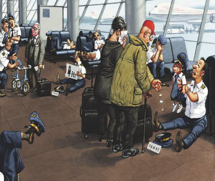 30 брутальных и честных иллюстраций Герхарда Хадерера о современном обществе 