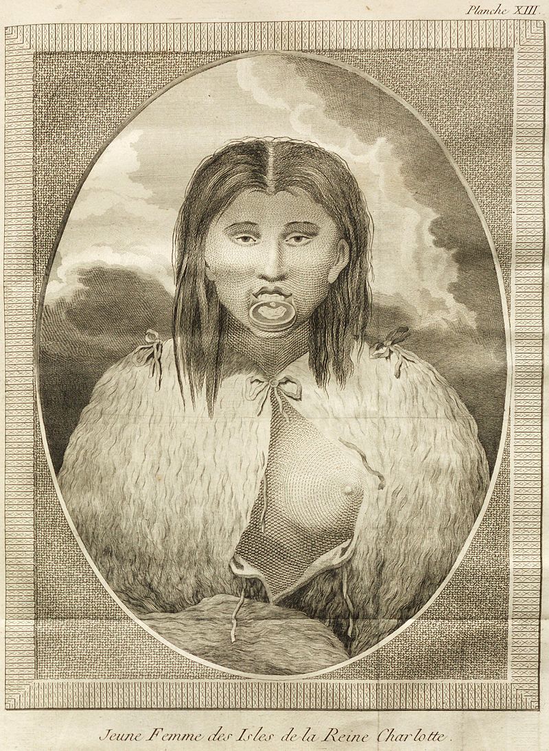 Молодая девушка из народа хайда, 1789 г. Молодая девушка из народа хайда, 1789 г.