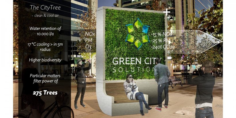 В Лондоне установили скамейки, которые очищают воздух и заменяют 275 деревьев