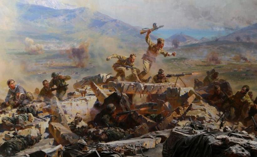 Фрагмент диорамы "Штурм Сапун-горы"