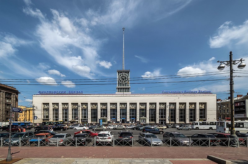 Главный фасад Финляндского вокзала