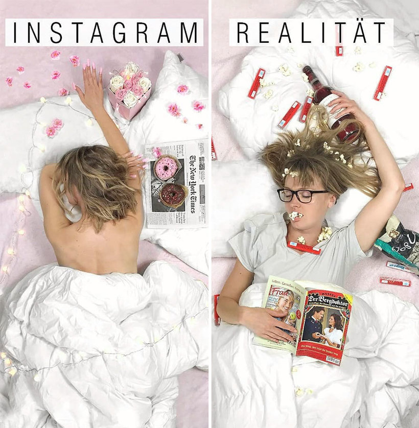 Блог - Instagram и реальность: немка шутит над идеальными фотографиями в соцсетях Instagram и реальность: немка шутит над идеальными фотографиями в соцсетях