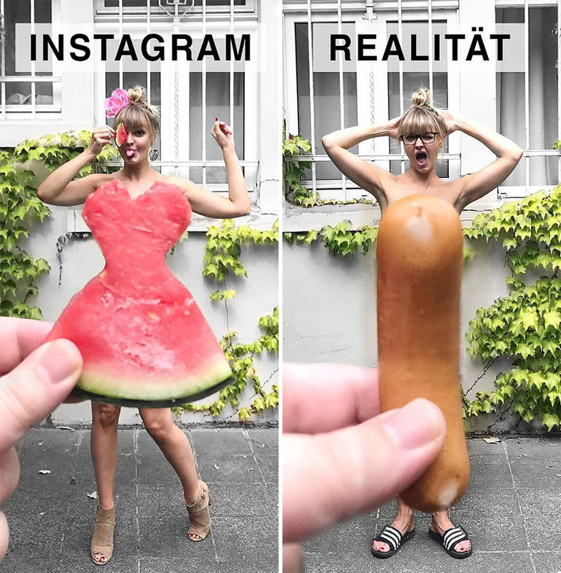 Блог - Instagram и реальность: немка шутит над идеальными фотографиями в соцсетях Instagram и реальность: немка шутит над идеальными фотографиями в соцсетях