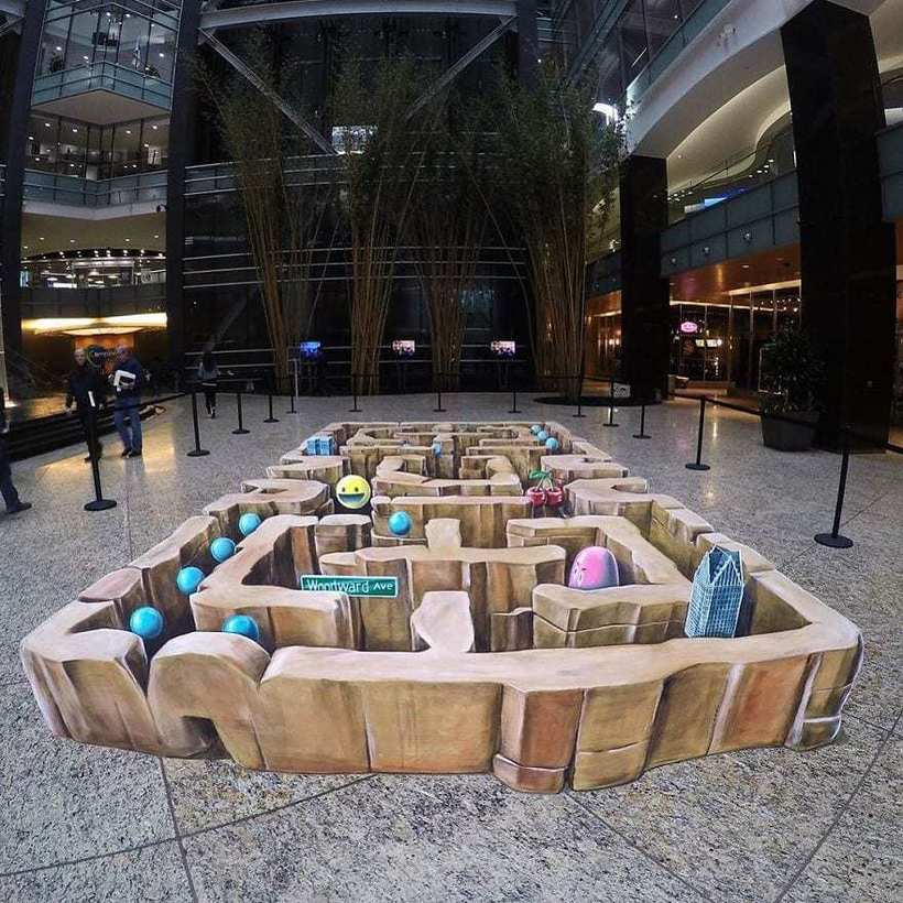 Художник создает невероятные рисунки на асфальте, возле которых хочется остановиться