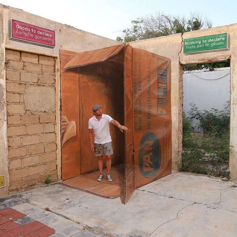 Художник создает невероятные рисунки на асфальте, возле которых хочется остановиться