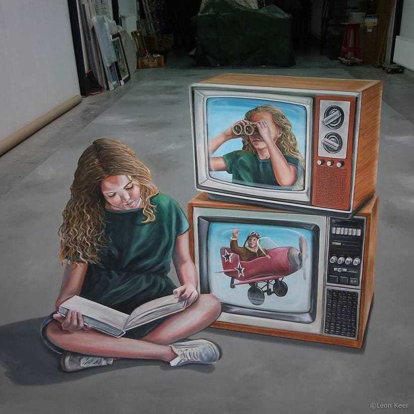 Художник создает невероятные рисунки на асфальте, возле которых хочется остановиться