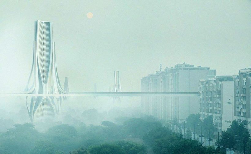Блог - Проект The Smog: инженеры предложили построить в Дели сеть гигантских башен Проект The Smog: инженеры предложили построить в Дели сеть гигантских башен