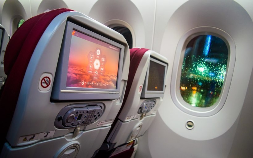 салон самолёта Китайских авиалиний Hainan Airlines