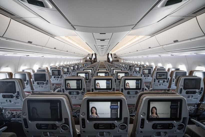 салон самолёта Singapore Airlines