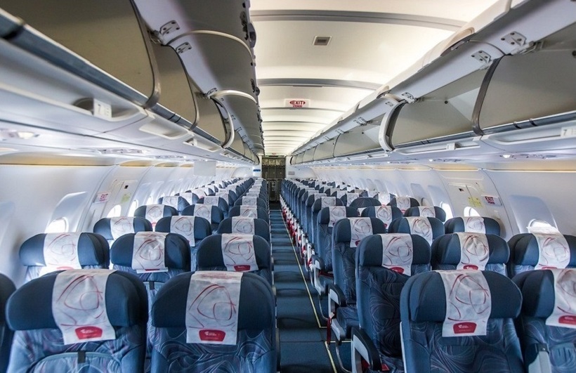 салон самолёта Chezh Airlines