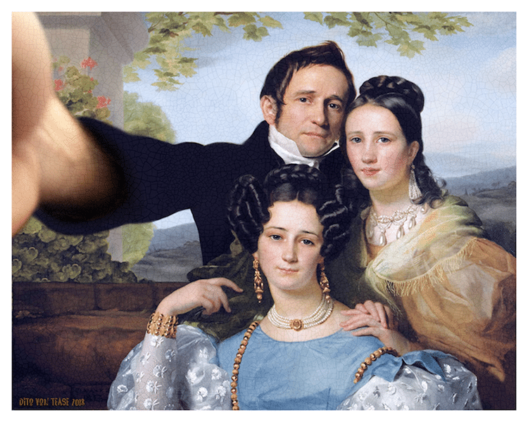 Герои самых культовых классических полотен делают селфи