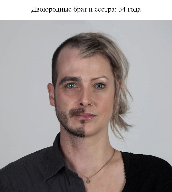 Блог - Фотограф соединил портреты родственников и показал, что генетика — это страшная сила Фотограф соединил портреты родственников и показал, что генетика — это страшная сила