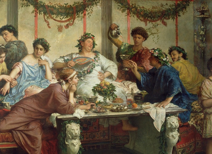 Картина «Римский пир». Художник Роберто Бомпиани. 1875 г. Картина «Римский пир». Художник Роберто Бомпиани. 1875 г.