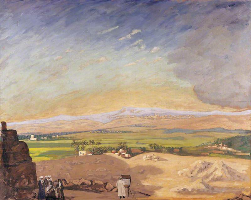 Вид на Каир со стороны пирамид, 1921 Вид на Каир со стороны пирамид, 1921