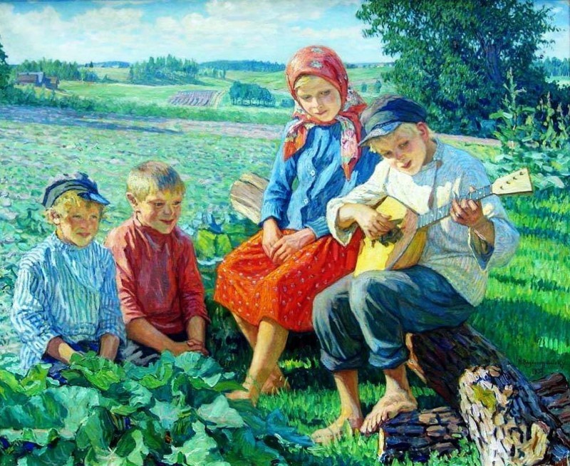«Игра на балалайке». Николай Богданов-Бельский «Игра на балалайке». Николай Богданов-Бельский