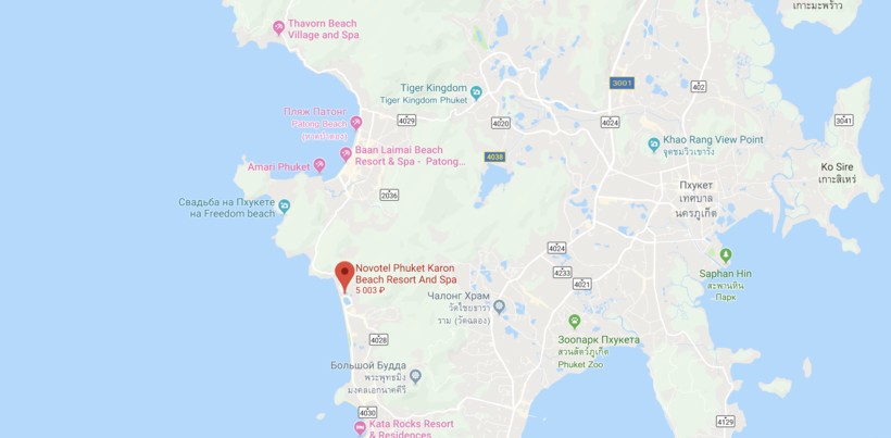 Novotel Phuket Karon Beach Resort & SPA на карте