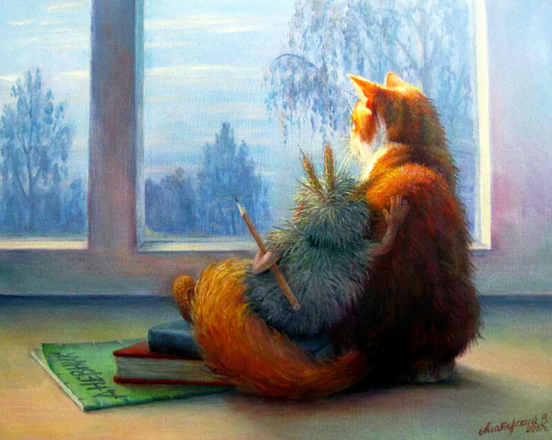 Кот и Домовой. Художник В. Алатырский Кот и Домовой. Художник В. Алатырский
