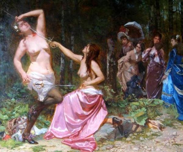 «Дуэль между Е. Полесовой и О. Заваровой». М. Юрков «Дуэль между Е. Полесовой и О. Заваровой». М. Юрков