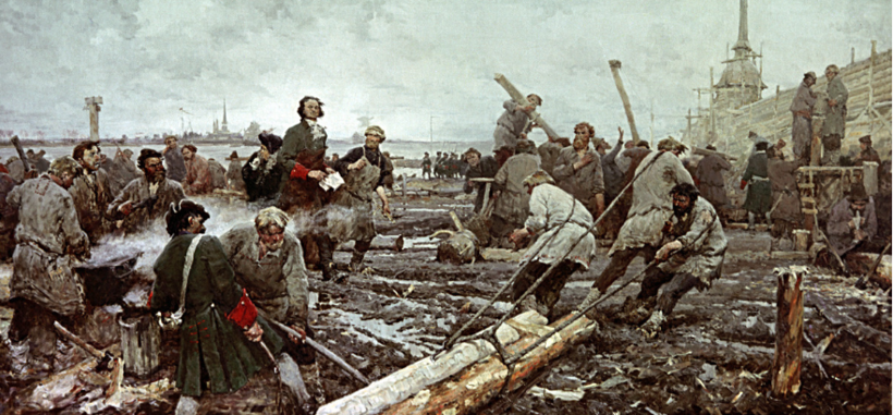 «Петр I на строительстве Санкт-Петербурга». Г. Песис