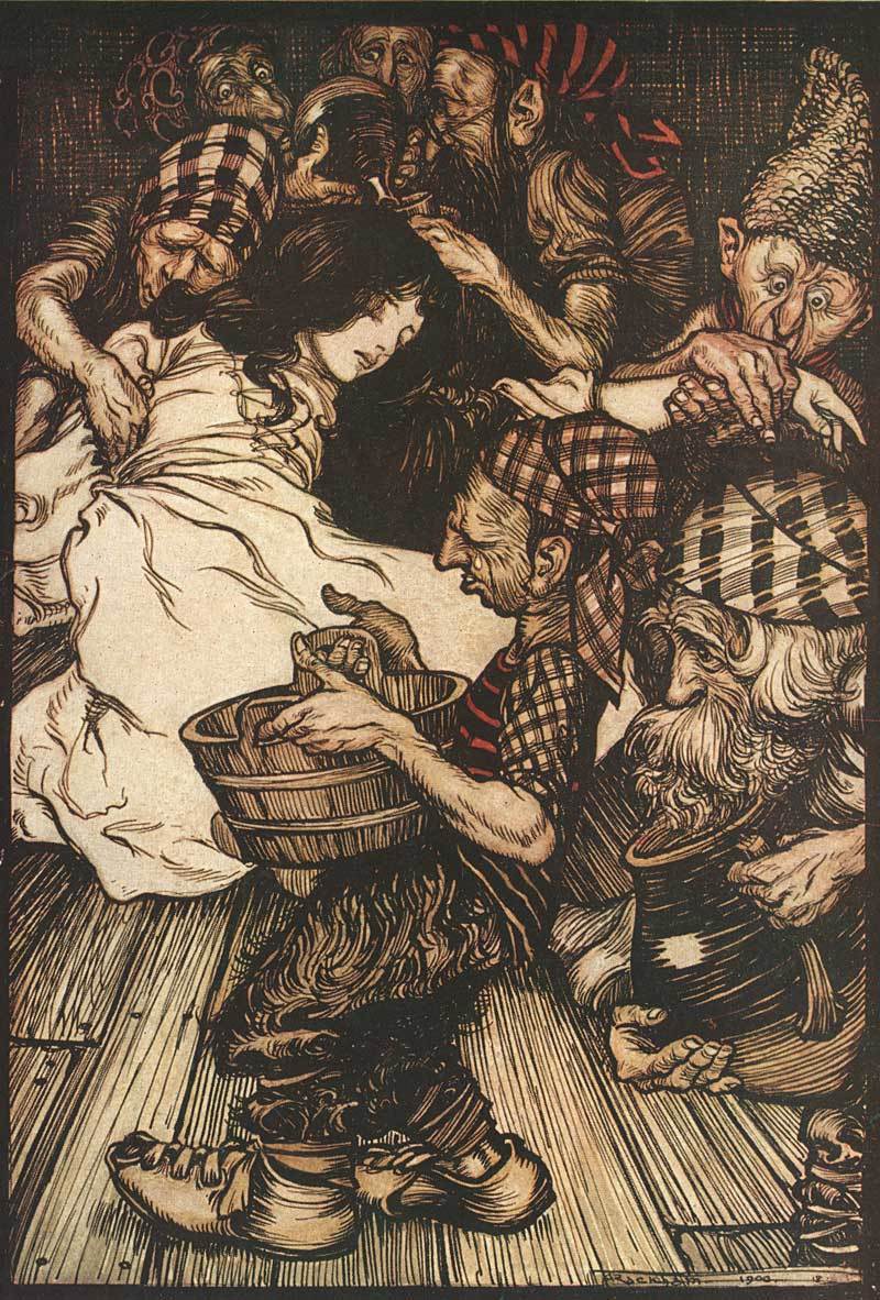 Иллюстрация Артура Рэкхэма, 1909 год Иллюстрация Артура Рэкхэма, 1909 год