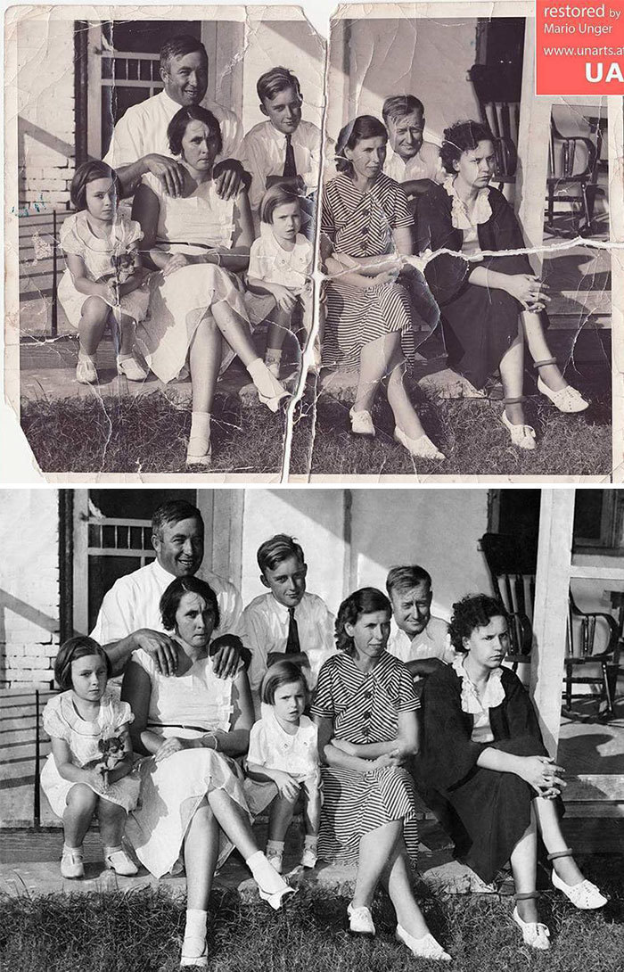 Блог - Фотограф проводит тысячи часов над восстановлением безнадежных фотографий из прошлого Фотограф проводит тысячи часов над восстановлением безнадежных фотографий из прошлого