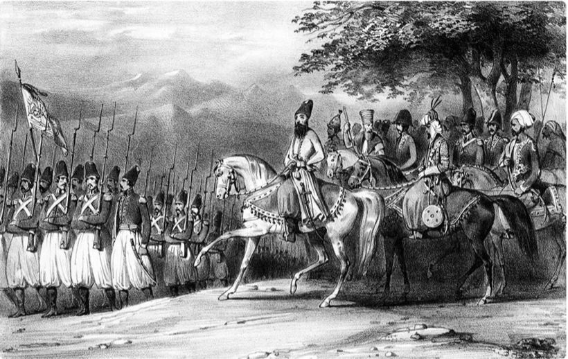 Персидская армия под командованием Аббаса-Мирзы