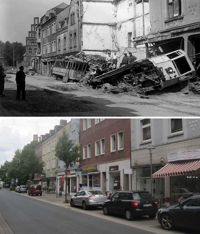 Блог - 20 фото «до и после» о том, как поменяла Европу Вторая мировая война 20 фото «до и после» о том, как поменяла Европу Вторая мировая война