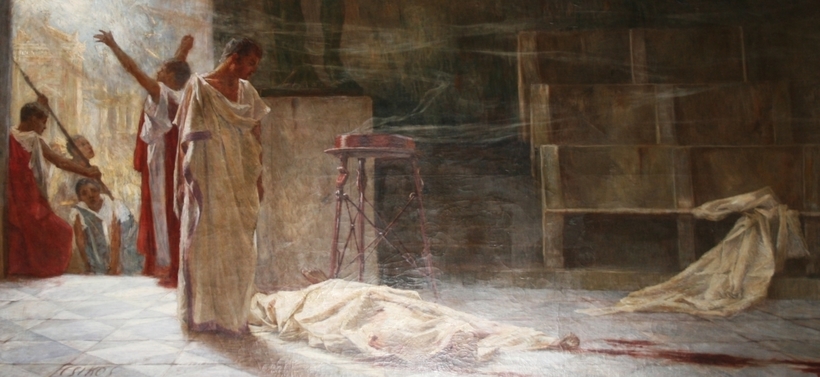 Марк Антоний над телом Цезаря (ок. 1920).Бела Чикош-Сесия Марк Антоний над телом Цезаря (ок. 1920).Бела Чикош-Сесия