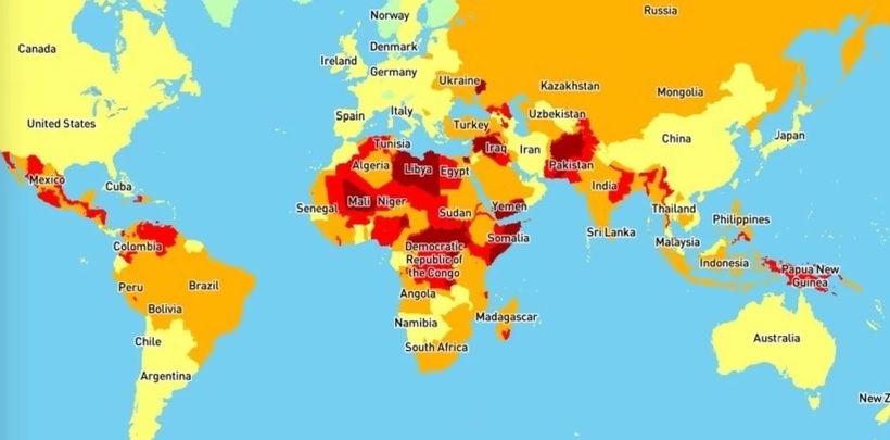 Блог - Специалисты составили карту самых опасных стран для путешествий в 2020 году Специалисты составили карту самых опасных стран для путешествий в 2020 году