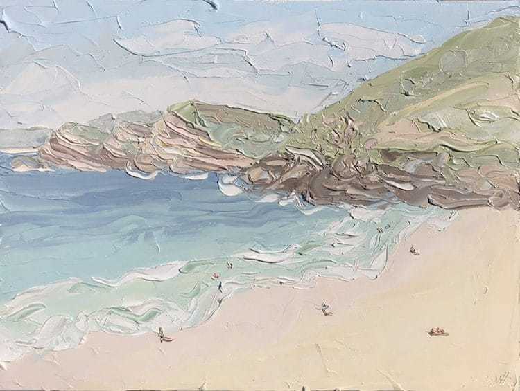 Удивительные текстурные картины маслом, показывающие райский день на пляже